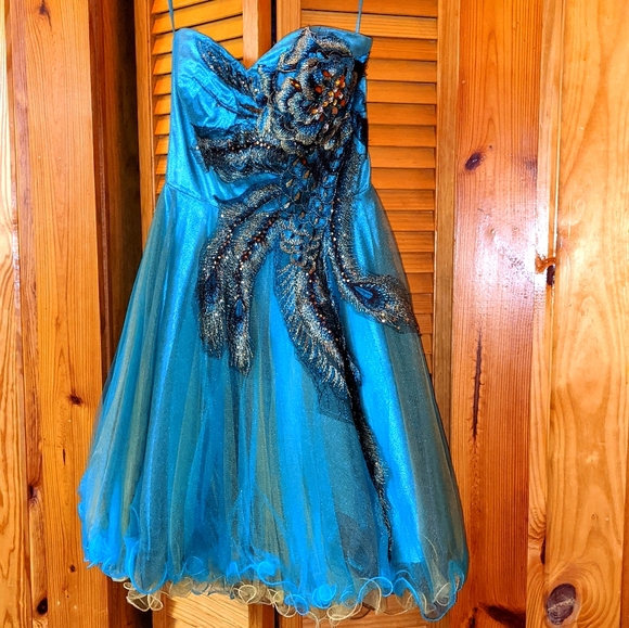 Prom dress peacock